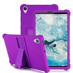 YGoal Silicone Case for Lenovo Tab M8 - Light Weight Kids Friendly Soft Shock Proof Protective Cover for Lenovo Smart Tab M8, Purple