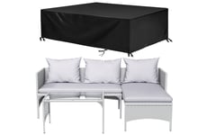 RattanTree 3 Piece Garden Lounge Sofa Set Rattan Furniture with Cushions Protective Cover Grey