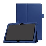 Huawei MediaPad T3 10 Enfärgat fodral i läder - Mörk blå