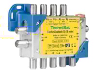 Technisat Techniswitch 5/8 Mini - Satellit/Jord-Signalmultiomkopplare - Blå, Gul