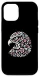 iPhone 15 Pro Floral Peregrine Falcon Bird Flower Graphic Art Design Case