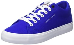 Tommy Hilfiger Men Trainers Core Low Canvas Shoes Vulcanised, Blue (Ultra Blue), 7 UK