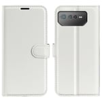 Asus ROG Phone 6 5G - Läderfodral / Plånboksfodral Vit