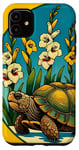 iPhone 11 Retro Box Turtle art spring and summertime Case