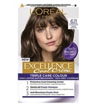 LOral Paris Excellence Cool Crme Permanent Hair Dye, Long-lasting Anti-Brassiness Colour, 6.11 Ultra Ash Dark Blonde