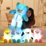 Led Plysch Nallebjörn Färgglada Lysande Gosedjur Plyschleksak Julgåva Till Barn Kudde Pink 30 CM