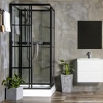 bathlife dusjkabinett betrakta 90x90 rett r/w klarglass