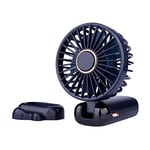 Rawrr Mini ventilateur portable 3000 mA - Pliable - Réglable - 5 vitesses - USB - Rechargeable - Convient pour l'intérieur et l'extérieur - Bleu