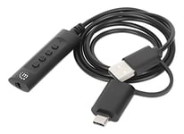 Manhattan Câble Adaptateur Audio 2 en 1 USB-C & USB-A vers AUX Jack 3,5 mm