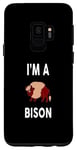 Coque pour Galaxy S9 BISON T-shirt humoristique avec inscription « I'm A BISON »