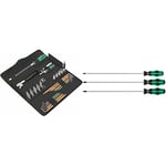 Wera 05134013001 Kraftform Kompakt F 1 screwdriving Tool Set for Window Builders, 35 Pieces & 335/350/355/3 Kraftform Plus Extra-Long Screwdriver Set, PH/PZ/SL, 3pc, 05347735002