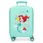 Joumma Disney Princesas Cabin Suitcase Blue 33 x 50 x 20 cm Rigid ABS Side Combination Lock 28.4L 2 kg 4 Double Wheels Luggage Hand Luggage, Blue, Cabin Suitcase