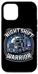 Coque pour iPhone 13 Semi-camion Night Shift Warrior Midnight Truckers