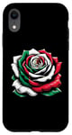 Coque pour iPhone XR Rose Drapeau Mexicain Fleur Mexique Patriotique