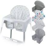 Housse d'assise pour chaise haute bébé enfant gamme Délice - Pois Bleus Monsieur Bébé