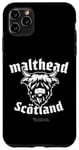 Coque pour iPhone 11 Pro Max Whisky Highland Cow Lettrage Malthead Scotch Whisky