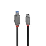 LINDY 3m USB 3.1 Cable, USB-C Male to USB-B 3.0 Male Type B, for MacBook Pro/Air, External Hard Drive, Scanner, Printer, Docking Station