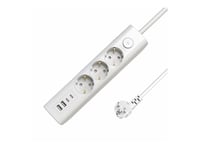 Microconnect - Effektband - 3-Vägs, På/Av-Brytare - Ac 230 V - Ingång: Typ F - Utgångskontakter: 7 (3 X Strömtyp F, 2 X Usb, 2 X Usb-C) - 1.5 M Sladd - Vit