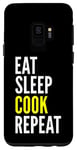 Coque pour Galaxy S9 Eat Sleep Cook Repeat - Chef Funny