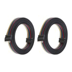 2x RGB Extension Cables with Connectors Fit for Philips H-u-e Lightstrip Plus