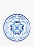 Guzzini Patterned Melamine Picnic Dinner Plate, 27cm, Blue