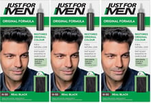 3 X Just For Men Original Formula Men's Hair Color  Real Black