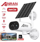 ANRAN Wireless Security Camera System PTZ WIFI Outdoor Home CCTV Battery Solar