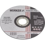 Worker Inox kapskiva, Ø125 mm, tjocklek 1,0 mm, till rostfritt stål