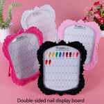 Double-sided 48tips Nail Color Card Display Full Rack Pink
