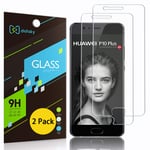 Didisky Tempered Glass Screen Protector for Huawei P10 Plus, [ 2 Pack ] Anti Scratch, 9H Hardness, No Bubbles, High Definition, Easy To Apply, Case Friendly
