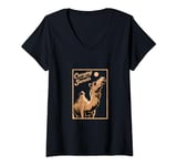 Womens Carrying the Desert's Secrets Moonlit Camel V-Neck T-Shirt