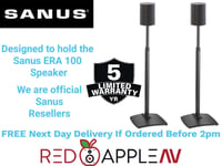 SANUS WSSE1A2 Height-Adjustable Speaker Stand for Sonos Era 100™ Black, Pair