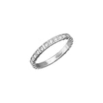 Chopard Ice Cube 18ct White Gold Diamond Half Set Slim Ring - 56