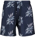 Urban Classics Mörkblå badshorts med mönster herr (subtile floral,3XL)