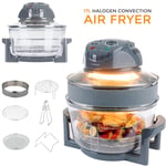 17L Halogen Convection 1400W Electric Cooker Oven Air Fryer with Extender Ring