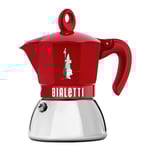 Bialetti - Exclusive mokabryggare 4-koppar 15 cl induktion röd