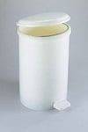 ROSSIGNOL Plastic Pedal bin 40L, White, Dim. Ø 380 H 530 mm