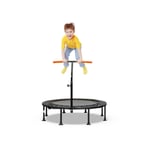 115CM Folding Trampoline Adults Kids Exercise Trampoline W/Adjustable Handrail