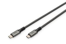 DIGITUS Câble de Connexion USB-C - USB 4.0 - Power Delivery 3.0-20 Gbit/s - 4k/60Hz - 3m - Noir