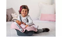 Maxi Cosi Toy Pretend Play Comfort Car Seat and Carrier For Baby Dolls In Pink/Grey For Children Age 3+ with Movable Handle and Harness