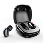OIUY TWS Bluetooth 5.0 Earphone Wireless Headphones for phone True Wireless Stereo Mini Earbuds sports With Mic Charging box (Color : Black)
