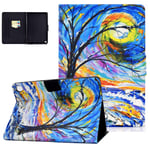 UGOcase Case for Kindle Fire HD 8 10th Generation 2020,Amazon Fire HD 8 Plus Cover 2020,Slim PU Leather and TPU Anti-Scratch Protective Flip Stand Magnetic Cute Cover with Card Slots - Watercolor Tree