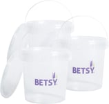 1 Litre Paint Kettle with Lids/Pack of 3 - Betsy Group Buckets, Mixing Pots, Pai