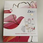 Dove Radiantly Refreshing Body Selection - Wash, Lotion, Anti-Perspirant & Puff