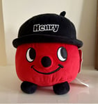 Huggable Henry Hoover, Red, Soft Plush Toy, 8”, Vacuum Cleaner, Casdon, NEW, TAG