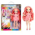 Rainbow High Poupée Mannequin Rose - Pinkly Paige - avec Tenue à la Mode - Poupée À Lunettes avec + de 10 Accessoires de Jeu Colorés - pour Enfants de 4 à 12 Ans et Collectionneurs
