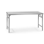 Royal Catering Andrahandssortering Rostfri arbetsbänk - hopfällbar 180 x 60 cm rostfritt stål
