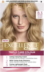 L'Oreal, Excellence Permanent Hair Dye, 8.3 Natural Golden Blonde