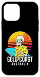 Coque pour iPhone 12 mini Gold Coast Australie Queensland Surf Vacation Retro Surf