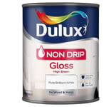 Dulux Non Drip Gloss High Sheen Pure Brilliant White 1.25L
